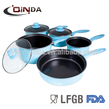 8 PCS Non-stick Carbon Steel Cookware Set